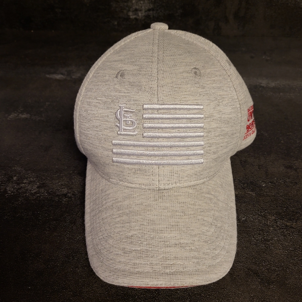 St Louis Cardinals MLB Baseball Cap Gray America Flag Embroidered Adjustable Hat